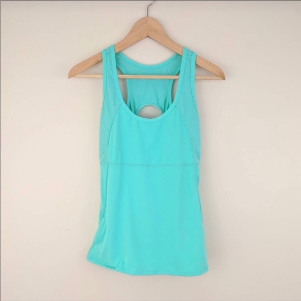 Fabletics Keyhole racerback tank top M‎ Teal